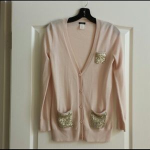 J Crew pink cardigan